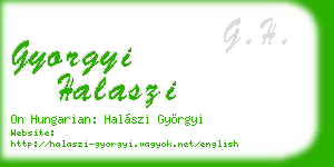 gyorgyi halaszi business card