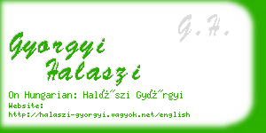 gyorgyi halaszi business card